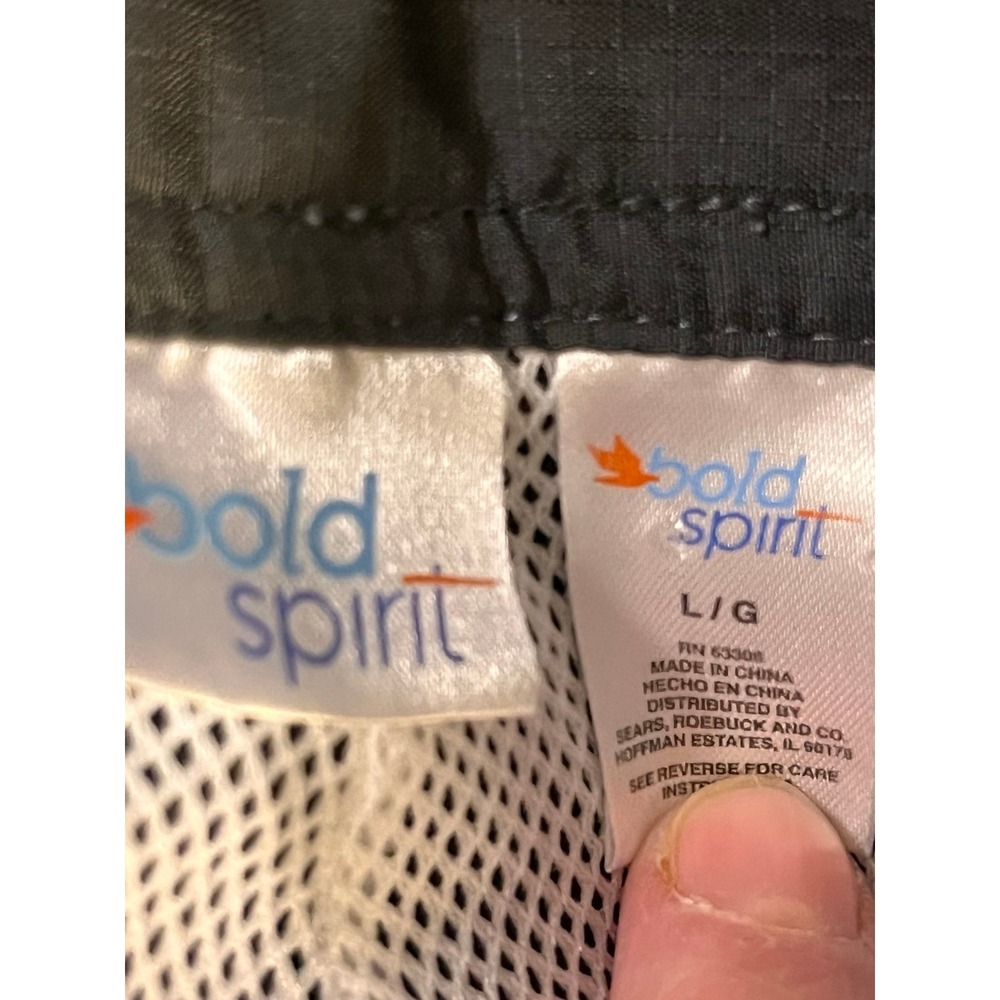 Bold Spirit L/G‎ Black Nylon Jogger Track Pants Activewear Lightweight